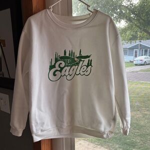 Philadelphia Eagles Women's White Crew Neck Sweater